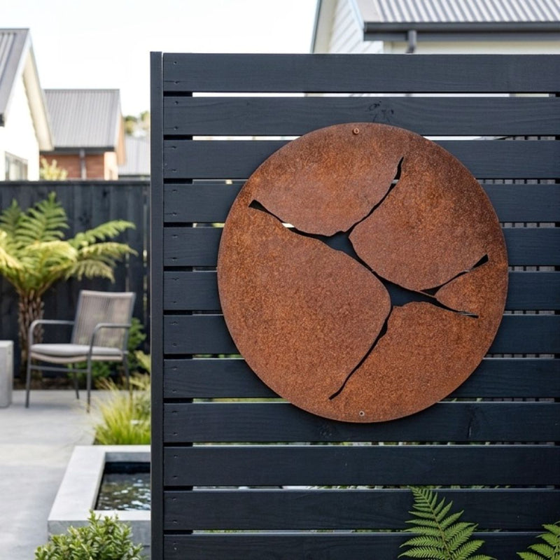 Outdoor steel wall art for New Zealand homes